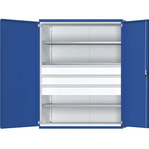 ANKE Zwaarlastkast JUMBO met 3 legborden, 3 laden à 180 mm, h x b x d = 1950 x 1484 x 690 mm