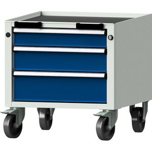 ANKE Verrijdbaar ladeblok, h x b x d = 575 x 570 x 615 mm, 3 laden, 1 x 90 / 1 x 120 / 1 x 150 mm hoog