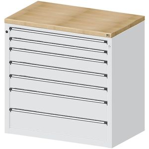 ANKE Kast voor materiaal- en gereedschapsuitgifte, 2 laden 90 mm, 3 laden 120 mm, 2 laden 180 mm, grijs