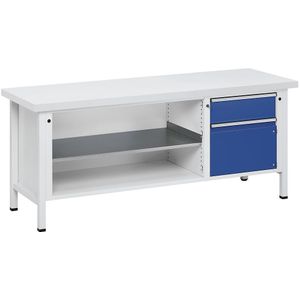 ANKE Werkbank, stellingconstructie Serie V, 1 lade 180 mm, deur 360 mm, universeel blad, gedeeltelijk uitschuifbaar