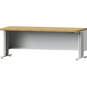 ANKE Elektrisch in hoogte verstelbare werkbank, bladdiepte 800 mm, massief beukenhouten blad, breedte 2000 mm
