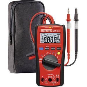 Benning MM 6-2 True RMS-digitale multimeter (met digitaal display, echte waardemeting, incl. tas, meetapparaat) 44087