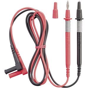 Benning 044145 Veiligheidsmeetsnoerenset Banaanstekker 4 mm Testpunt 1.00 m Zwart, Rood 1 stuk(s)