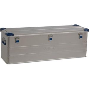 Transportbox Alutec INDUSTRY 153, Aluminium, 153 l, L 1182 x B 385 x H 410 mm, mit Stapelecken, stabiler Deckel