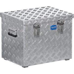 Transportkiste, Aluminium-Riffelblech, mit Fangbänder, 70 l