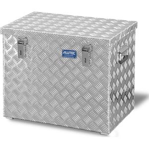 Transportkiste, Aluminium-Riffelblech, mit Fangbänder, 120 l