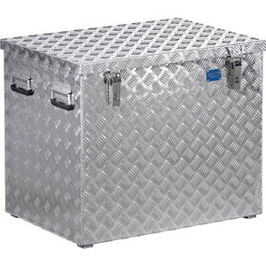 Transportkiste, Aluminium-Riffelblech, mit Fangbänder, 234 l