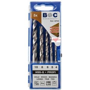 Bohrcraft Industriële Houtborenset HSS-G 8-delig
