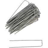 HBX Natural Living steekkrammen - 50x st - 10-40 mm - krammetjes/patentkrammen/klemmetjes
