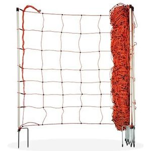 Horizont Hondennet - 50m lang - 90cm hoog - Dubbele punt - Elektrificeerbaar - Voor o.a. Hond, Kat, Kip of kleine Huisdieren - Omheiningsnet - Inclusief accessoires