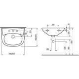 Wastafel Plieger Brussel 60x47cm Wit