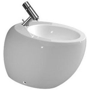 Staand bidet, invoer achteraan, met LCC, wit