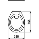 Jika Euroline Closetpot Diepspoel met Midden Onder Uitlaat 46.5x36.5x40cm Wit H8212270000001