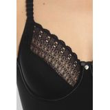 Sassa - Lovely Secret - Body - Glanzende Microvezel - Zwart