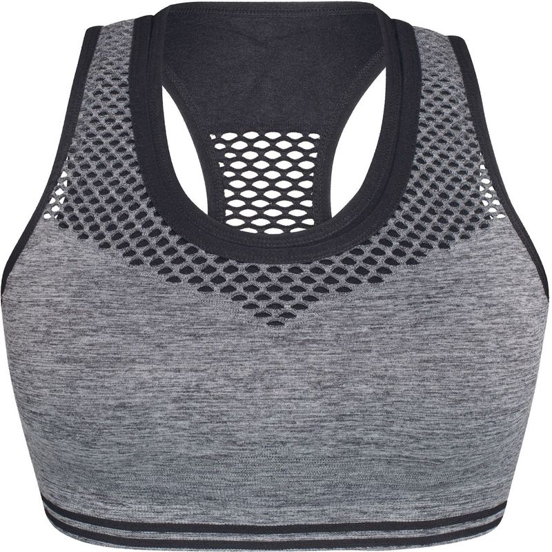 Sassa Mode - Sportbh - Donkergrijs - Impactlevel 4 - Dames