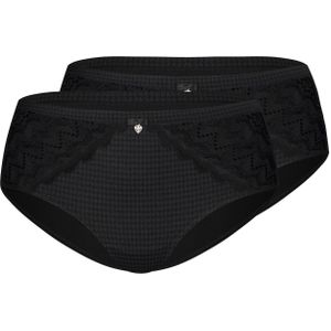 Panty - Pied-de-Poule - Microvezel - Kanten Inzetstukken