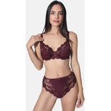 Sassa - Slip - Pruim - 2 Pack - Mid Waist - Effen met Kant