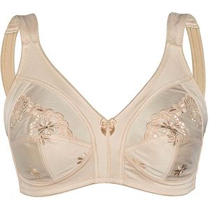 Sassa Mode - 12906 - Soft Bh zonder Beugel - Wit - Brede Bandjes - Grote Maten