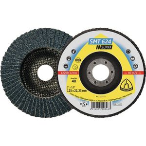 Klingspor - 322776 Fächerscheibe smt 624 Supra d. 125 mm Körnung 120 12Grad gewölb