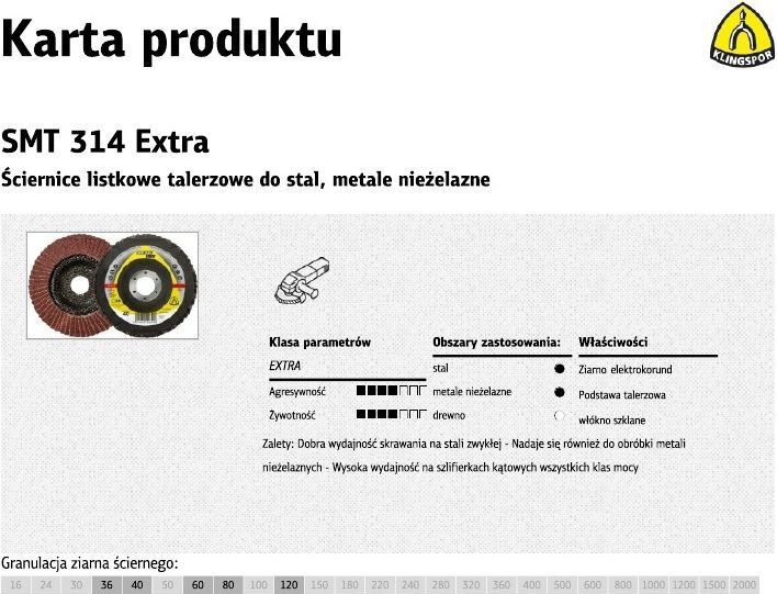 Klingspor SMT314 Extra 125mm gr. 40 (K322815)
