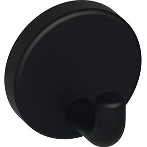 HEWI 801.90B010 90 Mantelhaken 801.90.010 ø 40 mm, diepte 30 mm, polyamide diepzwart, kleur: zwart mat