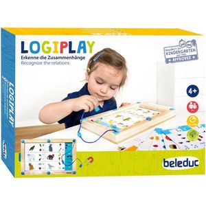 Beleduc LogiPlay Houten Magneetspel - Geschikt voor kinderen van 4 tot 8 jaar - 19-delig