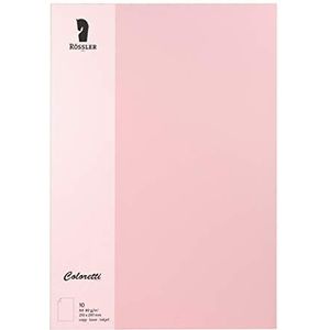 Papier - Kleur Rose - Gekleurd - Coloretti - 80gram - 10 vellen - Formaat A4 - 210x297mm - 227001523 110701523 - Rossler Papier
