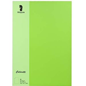 Papier - Kleur Fel Groen - Gekleurd - Coloretti - 80gram - 10 vellen - Formaat A4 - 210x297mm - 227001550 - Rossler Papier