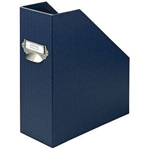 Rössler 1318452901 - S.O.H.O. Staande ordner voor DIN A4, met handvat en beschrijfbaar insteeklabel, 11,5 x 26 x 31,5 cm, Navy, 1 stuk