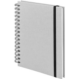 5 x S.O.H.O. Notizbuch Wire-O DIN A5 80 Blatt blanko mit Gummizug ston
