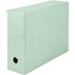 Rössler Papier Archiefdoos met zijklep en greepgat, mint, 9,5 x 33,5 x 25,5 cm, 1 stuk