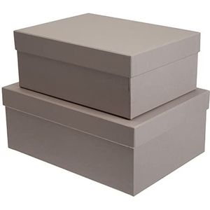 Rössler Papier 13491453490 - S.O.H.O. Boxline 2-delig karton, rechthoekig, taupe