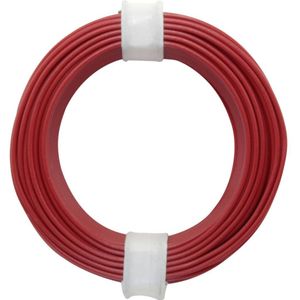 Donau Elektronik 105-0 Solid core draad 10 m rood, meerkleurig