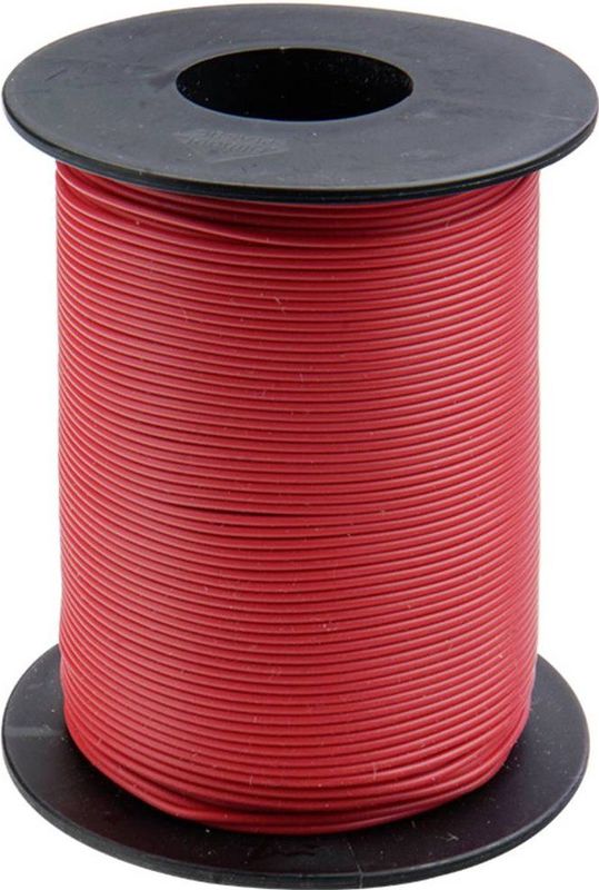 125-S50-0 Litze 1 x 0.25 mm² Rot 50 m - Donau Elektronik