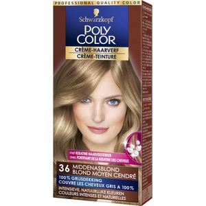 Schwarzkopf Poly Color Crème 36 Middenasblond Permanente Haarverf