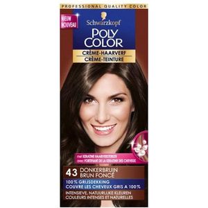 Poly Color Creme Haarverf 43 Donkerbruin, 90 ml