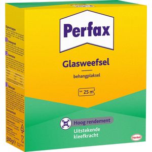 Perfax Poeder Glasweefsel 500 g Box | De Ultieme Oplossing voor Glasweefselbehang | Glasweefsellijm met Eenvoudige Toepassing | Transparante Behanglijm voor Duurzame Hechting