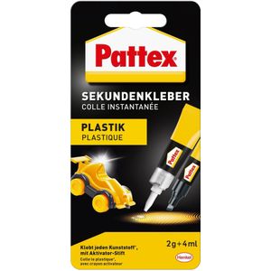 Pattex secondelijm Plastic vloeibaar 2g/4ml