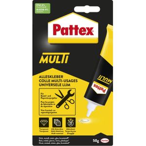 Pattex Multi 50 g Lijm | Multifunctionele Lijm voor Diverse Toepassingen | Sterk en Betrouwbaar | Gemakkelijk te Gebruiken voor Allerlei Reparaties