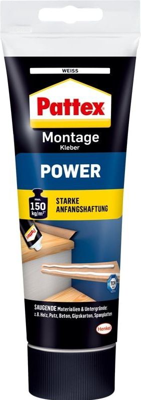 Pattex Universalklebstoff Montage Power Tube 250g weiß