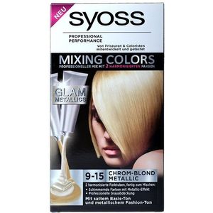 Syoss Haarverf Mixing Colors 9-15 Chroom Blond Metallic