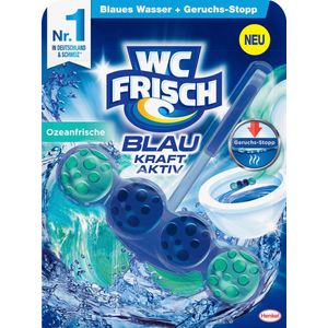 WC-Frisch Toiletblok power-active blauwe spoeler ocean freshness, 1 st