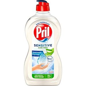Pril Sensitive Aloë Vera (450 ml), handafwasmiddel met hoge vetoploskracht, huidvriendelijk afwasmiddel Sensitiv met pH-huidneutrale formule