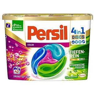 Persil Color 4-in-1 Discs (42 wasbeurten), kleurwasmiddel met diepzuiver-plus-technologie en langdurige frisheid, wasmiddel voor heldere kleuren