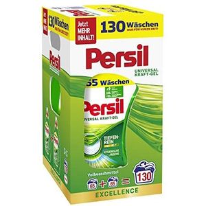 Persil Universal Kraft-Gel vloeibaar wasmiddel (130 wasbeurten), volwasmiddel met zeer effectieve Deep Rein-Plus-technologie, 92% biologisch afbreekbare ingrediënten*