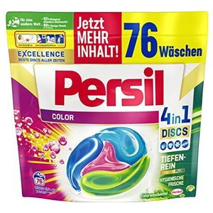 Persil Color 4-in-1 DISCS (76 wasbeurten), kleurwasmiddel met Tiefenrein-Plus-technologie voor heldere kleuren, 92% biologisch afbreekbare ingrediënten*