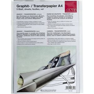 AMI Grafietpapier A4, 5vel, zwart