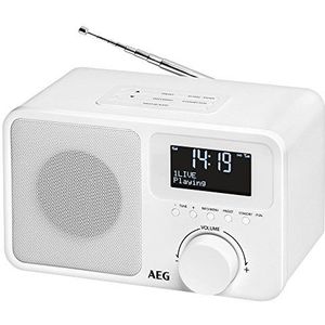 AEG DAB 4154 DAB+ Radio inclusief PLL-UKW AUX-IN hoofdtelefoon aansluiting 40 zendergeheugen wit
