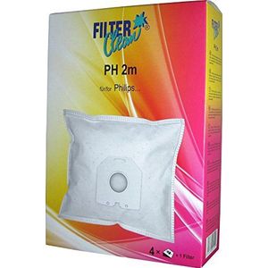 FilterClean PH 2m stofzuigerzak, speciaal filtervlies, wit