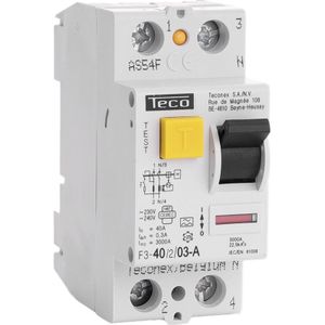 Teco differentieelschakelaar 2P 40A 300mA Type A